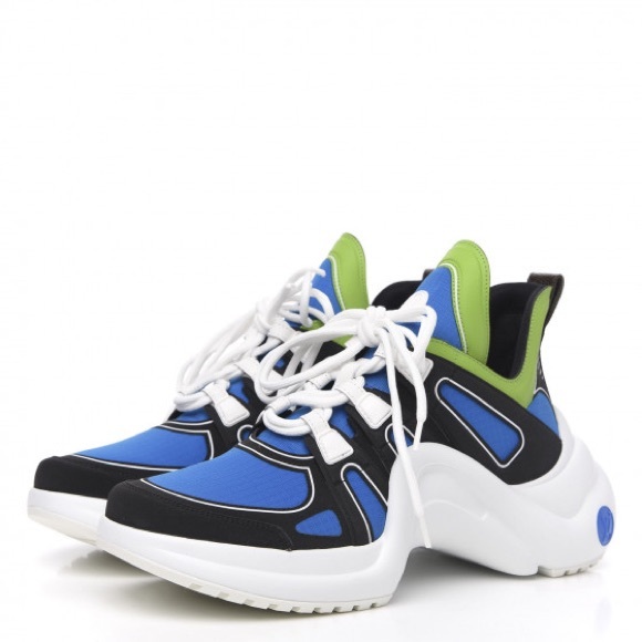 🔥 100% Authentic LOUIS VUITTON Fabric LV Archlight Sneaker Blue/Size 38.5 🔥 - Picture 1 of 16